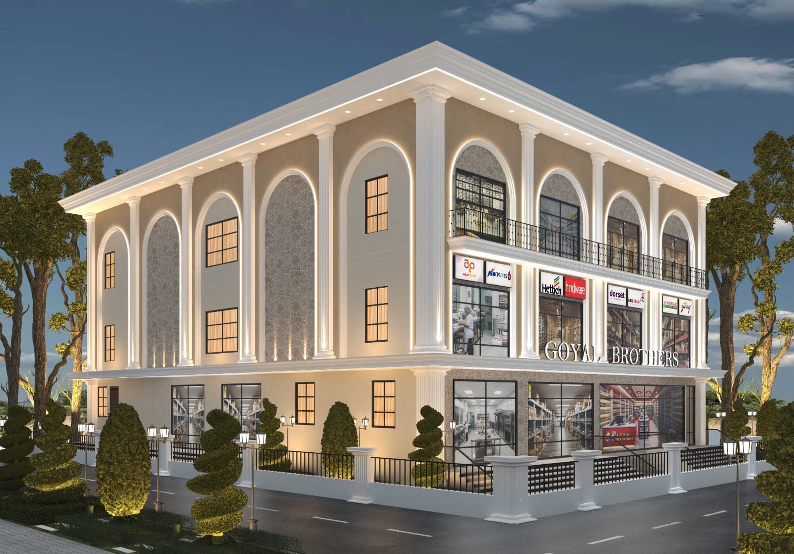 60′ × 100′ Commercial Elevation — view 2